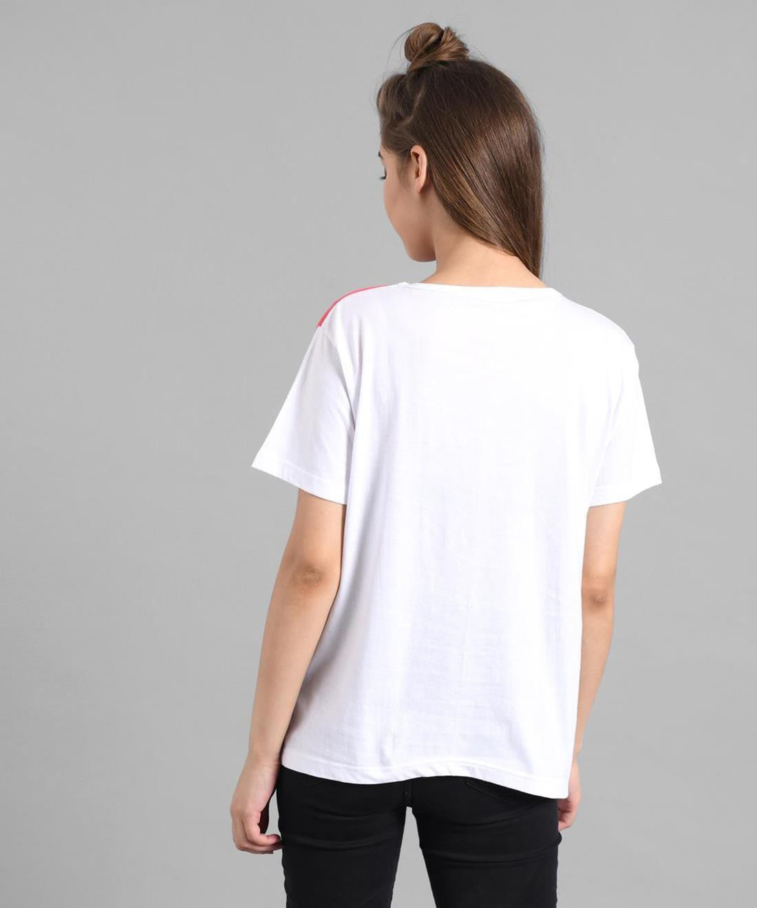 KOTTY Printed Women Round Neck Multicolor T-Shirt 