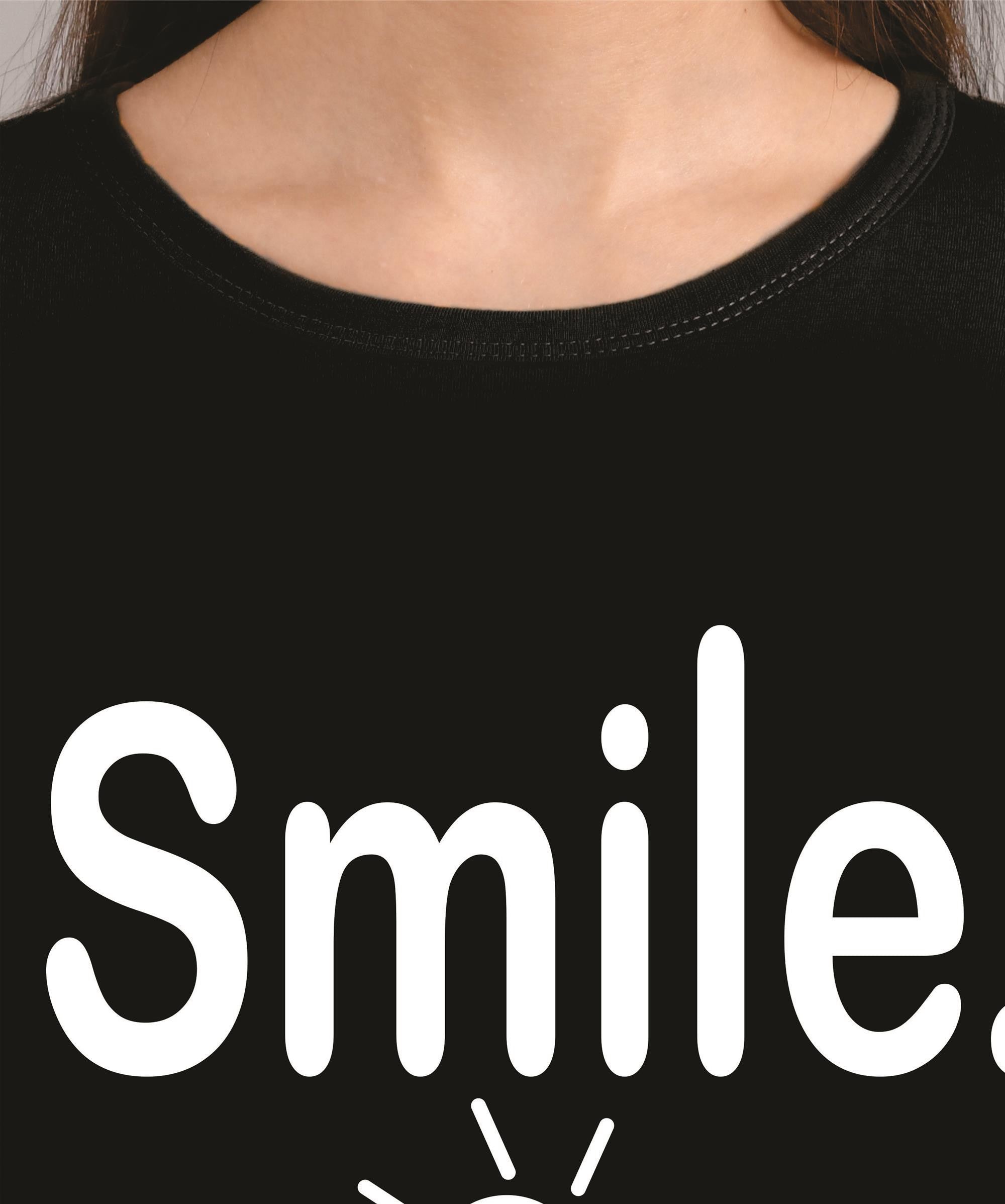 KOTTY Printed Women Round Neck Black T-Shirt 