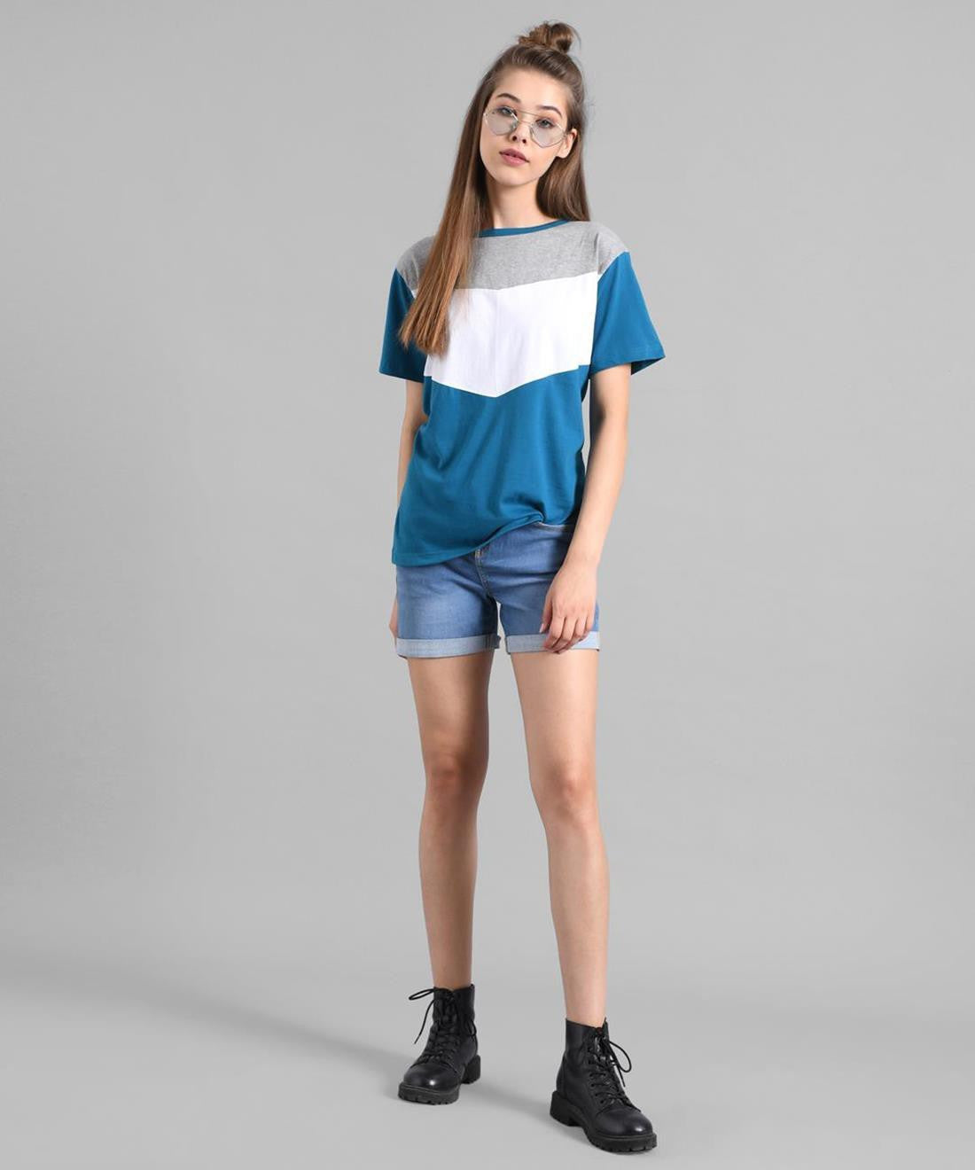 KOTTY Printed Women Round Neck Multicolor T-Shirt 