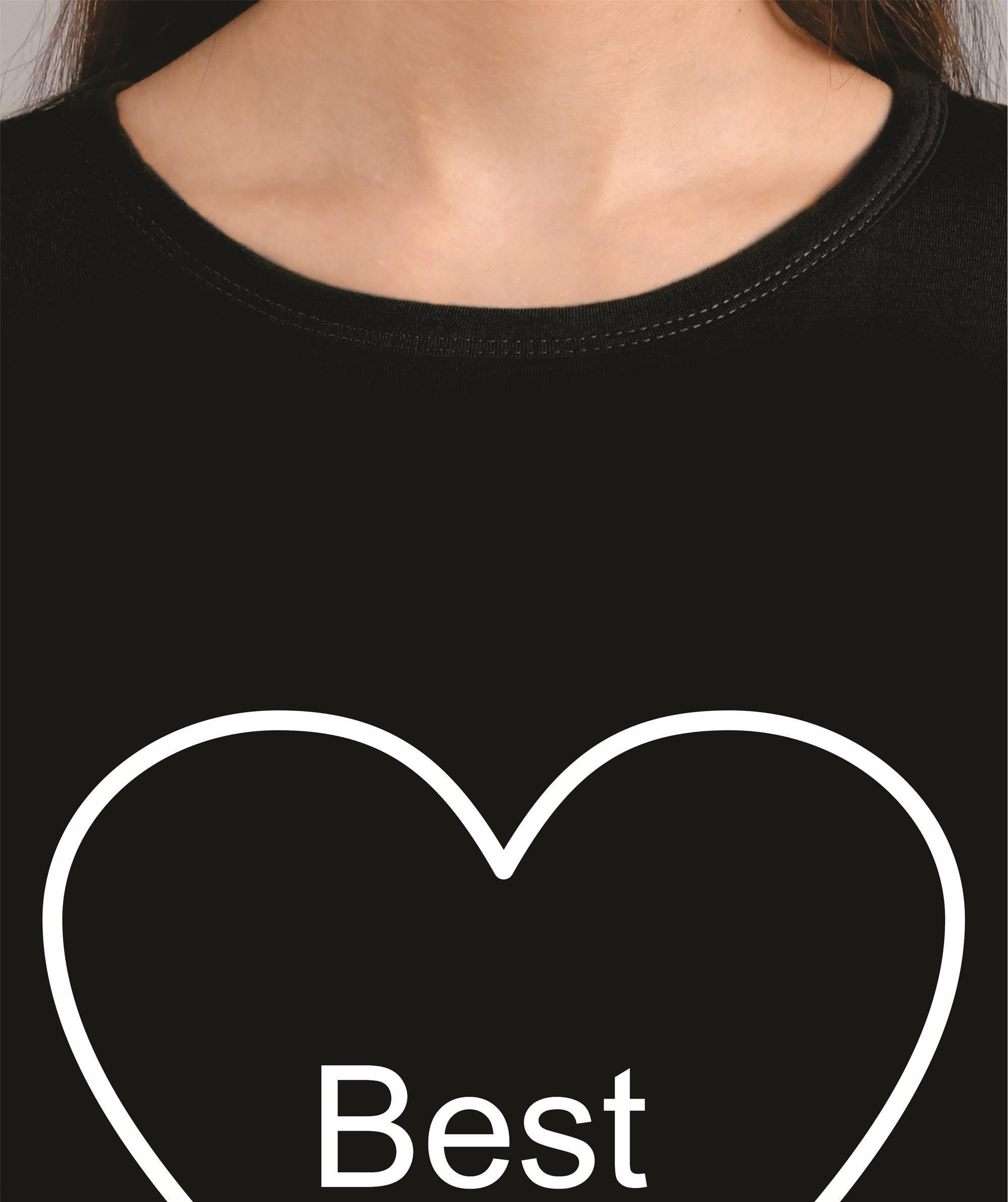 KOTTY Printed Women Round Neck Black T-Shirt 