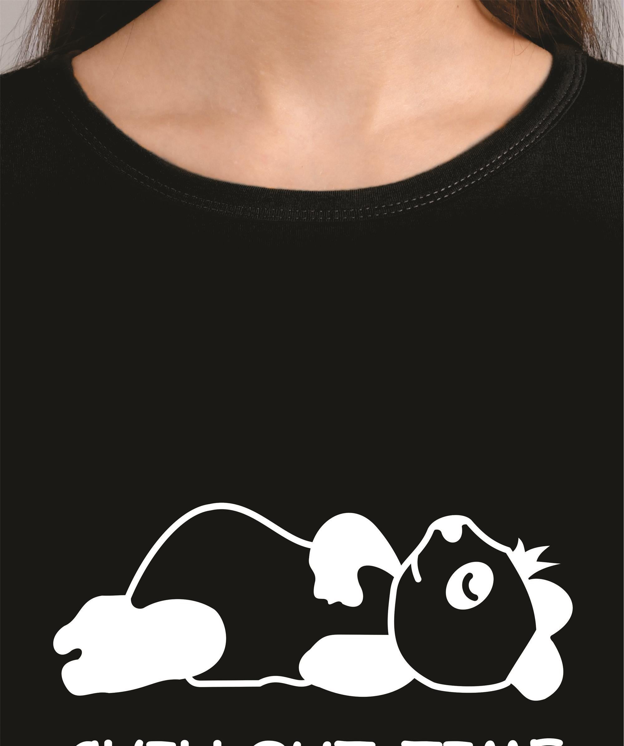 KOTTY Printed Women Round Neck Black T-Shirt 