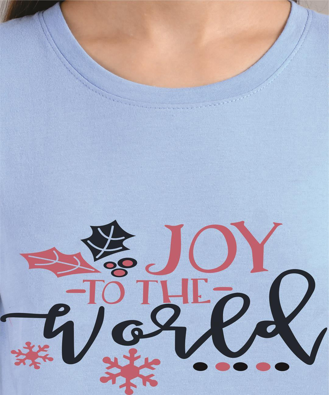 KOTTY Printed Women Round Neck Blue T-Shirt 
