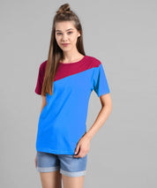 KOTTY Colorblock Women Round Neck Multicolor T-Shirt 