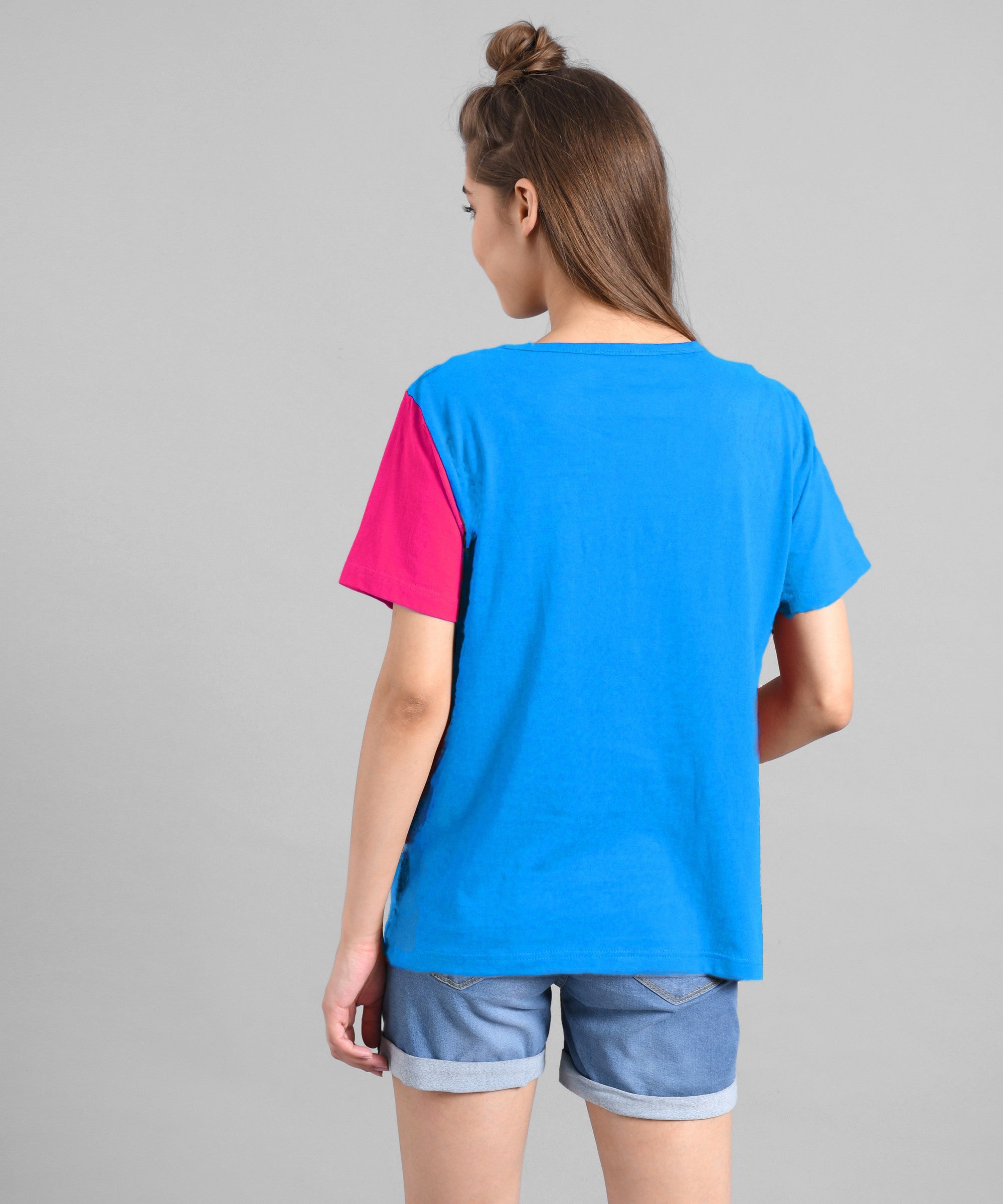 KOTTY Colorblock Women Round Neck Multicolor T-Shirt 