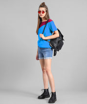 KOTTY Colorblock Women Round Neck Multicolor T-Shirt 