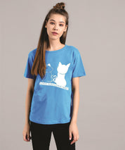 KOTTY Women's Round Neck Printed Cotton T-Shirt