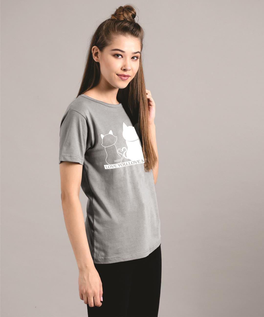 KOTTY Women's Solid Regular Fit T-Shirt