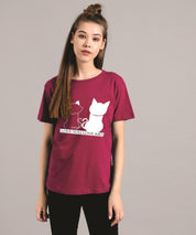 KOTTY Women's Solid Regular Fit T-Shirt