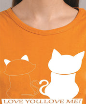 KOTTY Printed Women Round Neck Yellow T-Shirt 