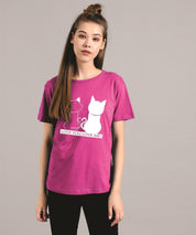 KOTTY Women's Solid Regular Fit T-Shirt