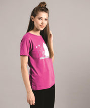 KOTTY Women's Solid Regular Fit T-Shirt