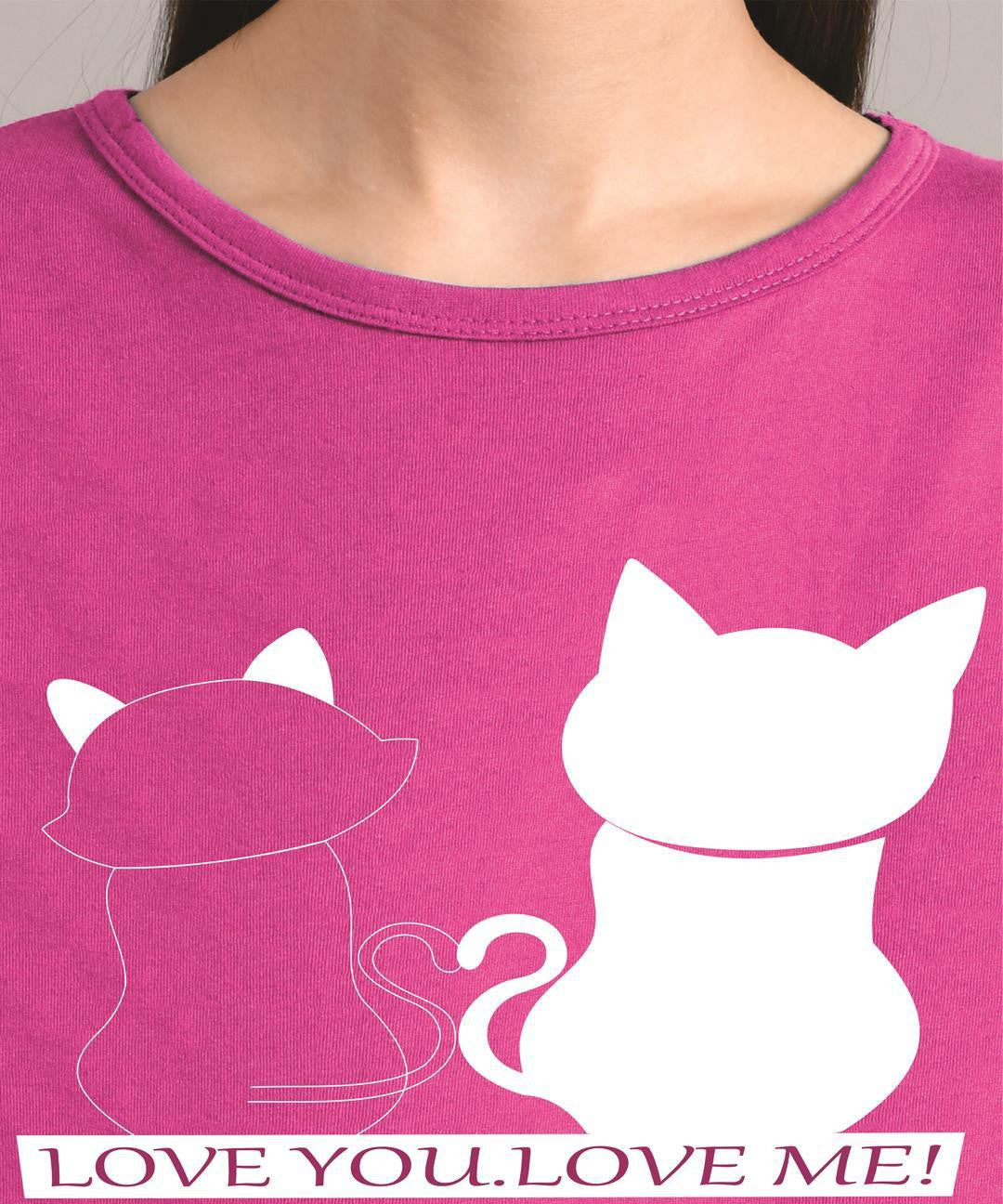 KOTTY Women's Solid Regular Fit T-Shirt