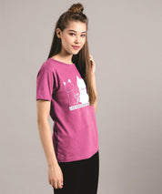 KOTTY Women's Solid Regular Fit T-Shirt