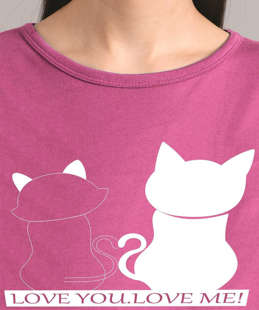 KOTTY Women's Solid Regular Fit T-Shirt