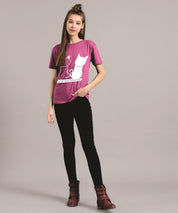 KOTTY Women's Solid Regular Fit T-Shirt