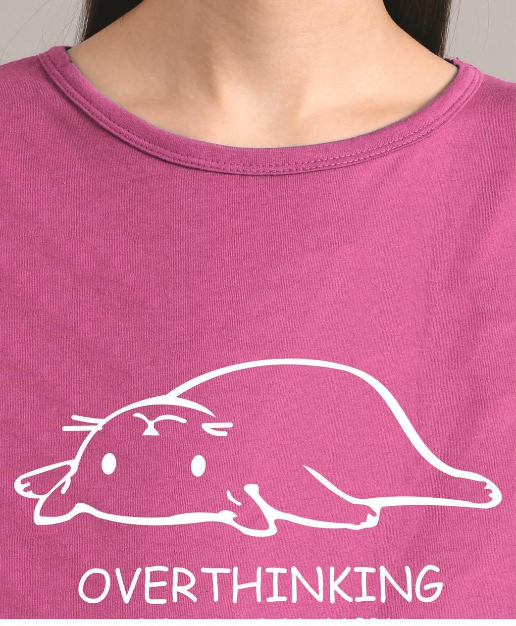 KOTTY Women's Round Neck Printed Cotton T-Shirt
