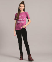 KOTTY Women's Round Neck Printed Cotton T-Shirt