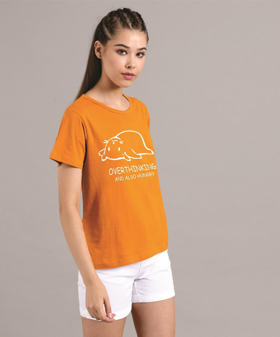 KOTTY Women's Round Neck Printed Cotton T-Shirt