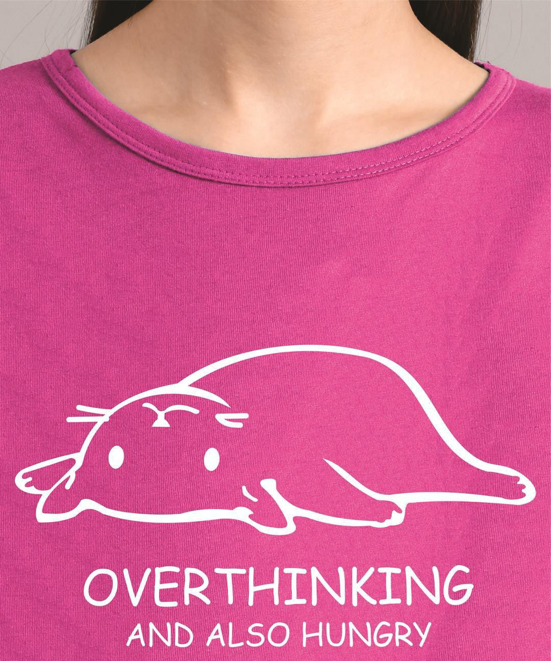 KOTTY Printed Women Round Neck Purple T-Shirt 