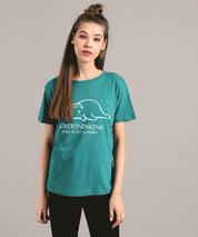KOTTY Women's Round Neck Printed Cotton T-Shirt