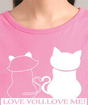 KOTTY Printed Women Round Neck Pink T-Shirt 