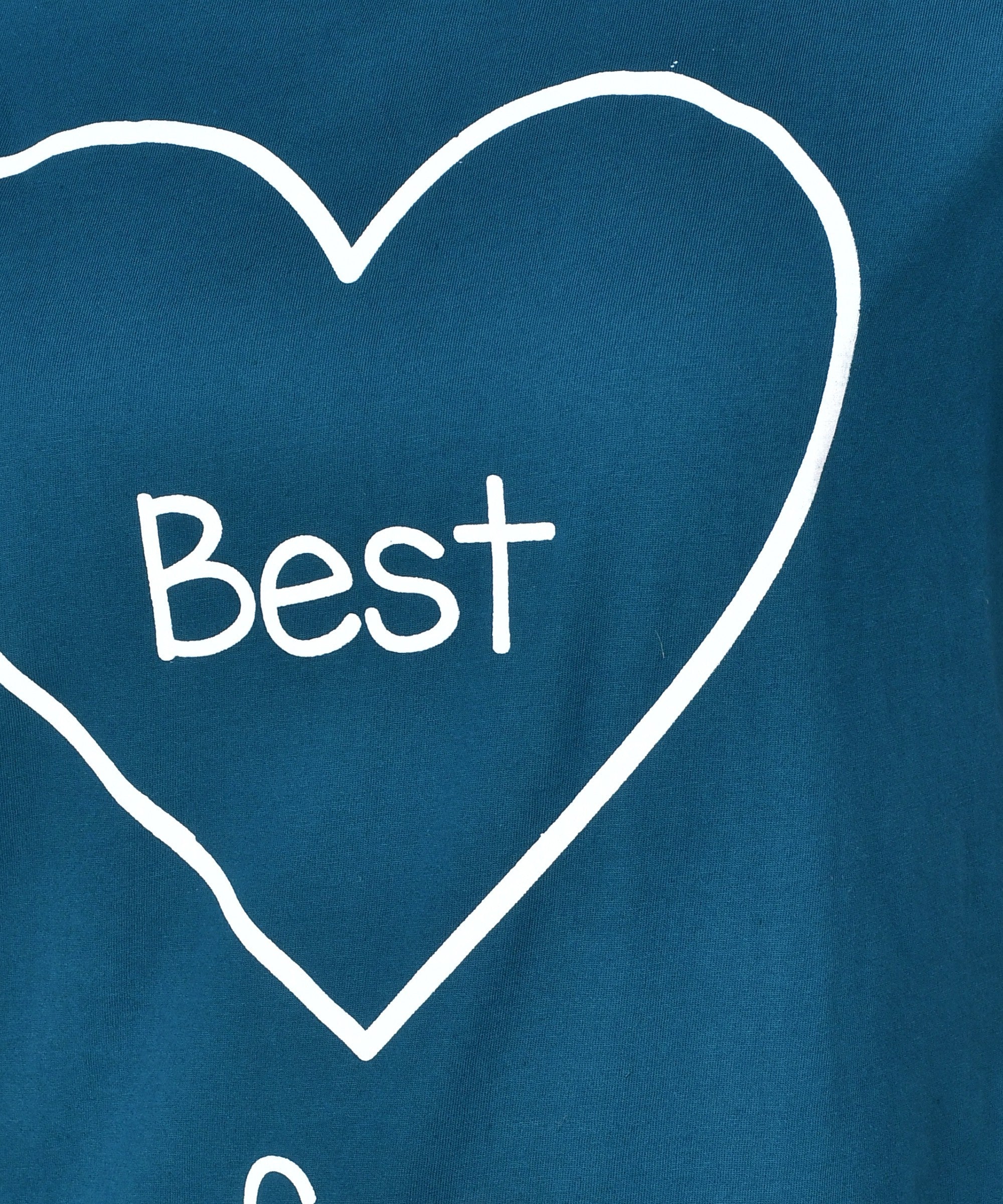 KOTTY Printed Women Round Neck Blue T-Shirt 