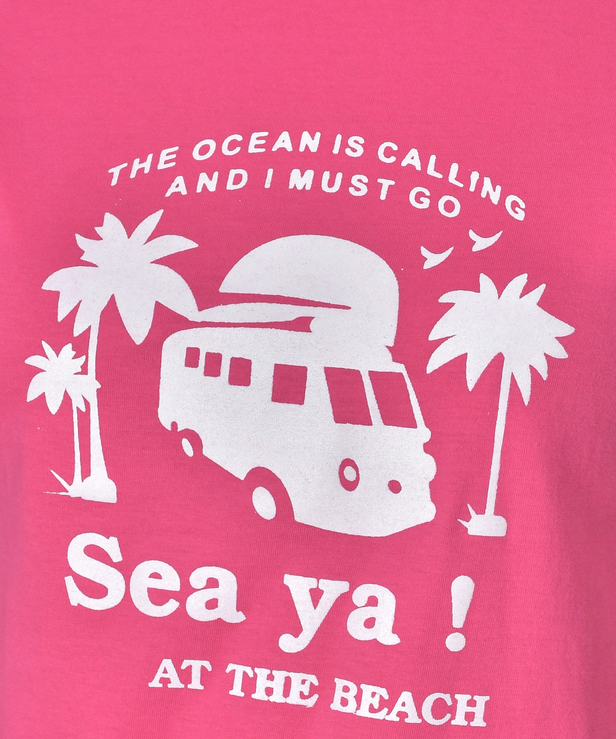 KOTTY Graphic Print Women Round Neck Pink T-Shirt 