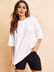KOTTY Women's Oversized T-Shirts | Cotton Blend||Stylish Prints & Solids||Long Length||Loose fit