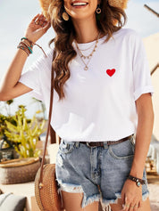 KOTTY Printed Women Round Neck White T-Shirt 