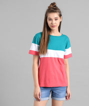 KOTTY Printed Women Round Neck Multicolor T-Shirt 