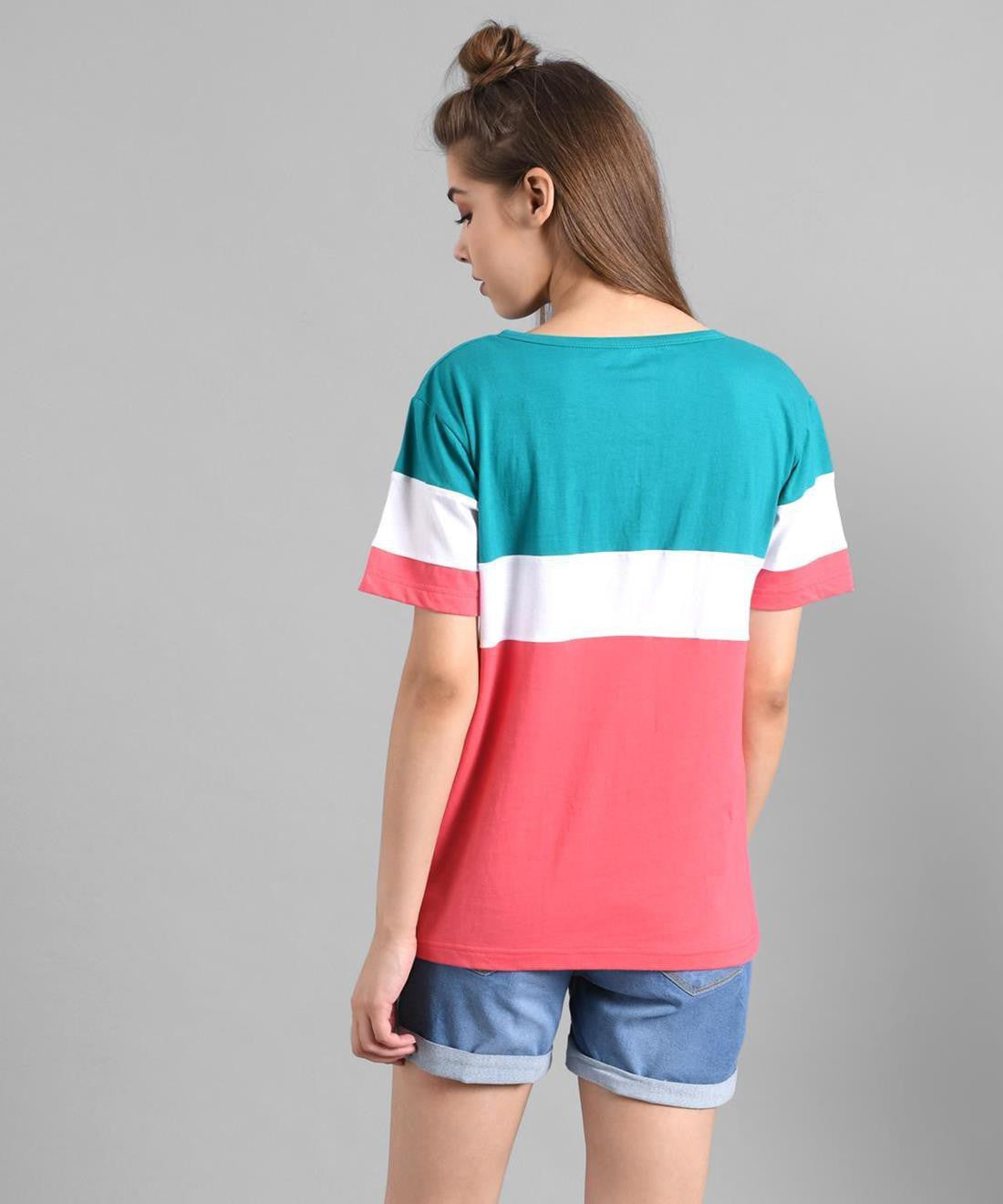 KOTTY Printed Women Round Neck Multicolor T-Shirt 