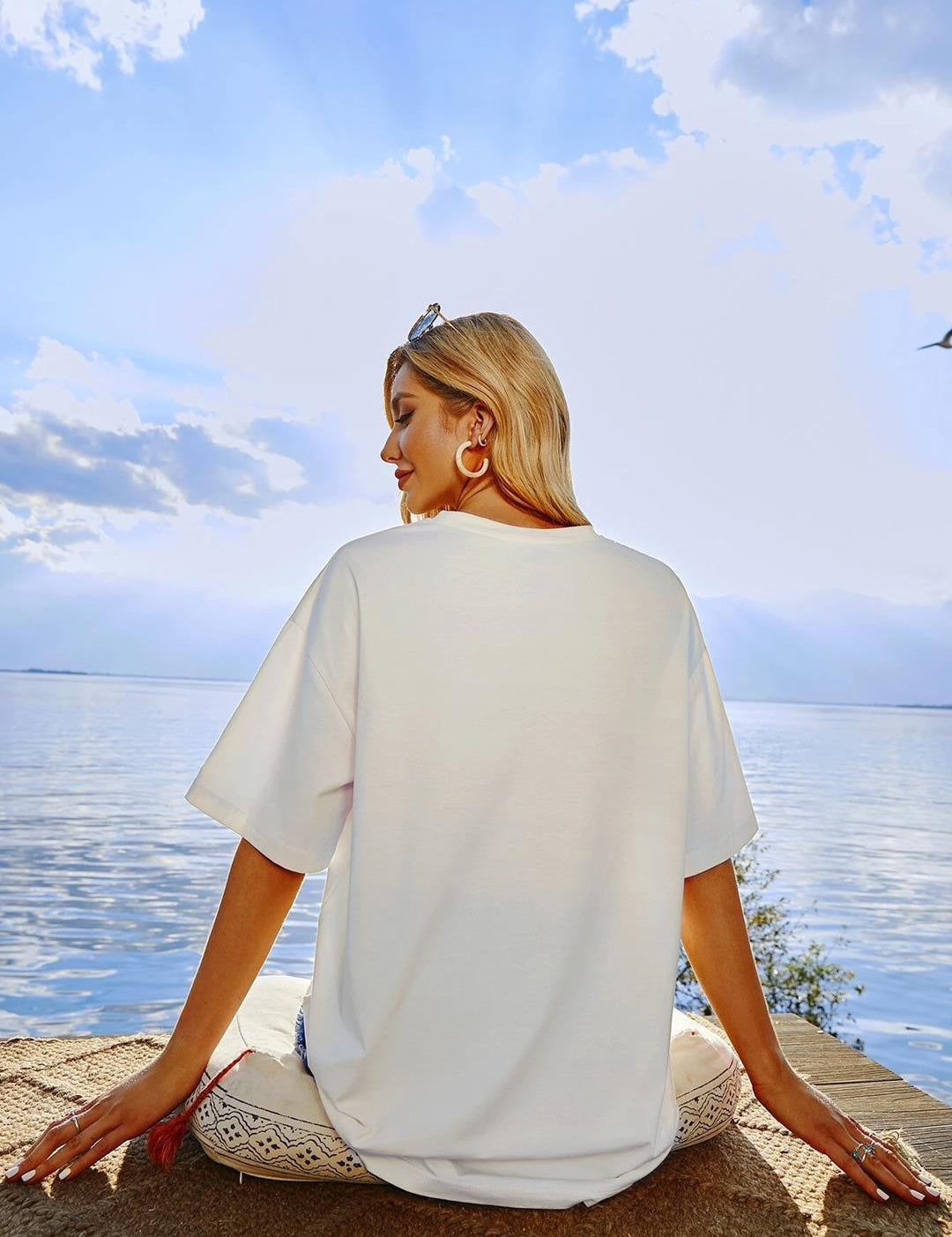 KOTTY Printed Women Round Neck White T-Shirt 
