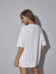 KOTTY Solid Women Round Neck White T-Shirt 