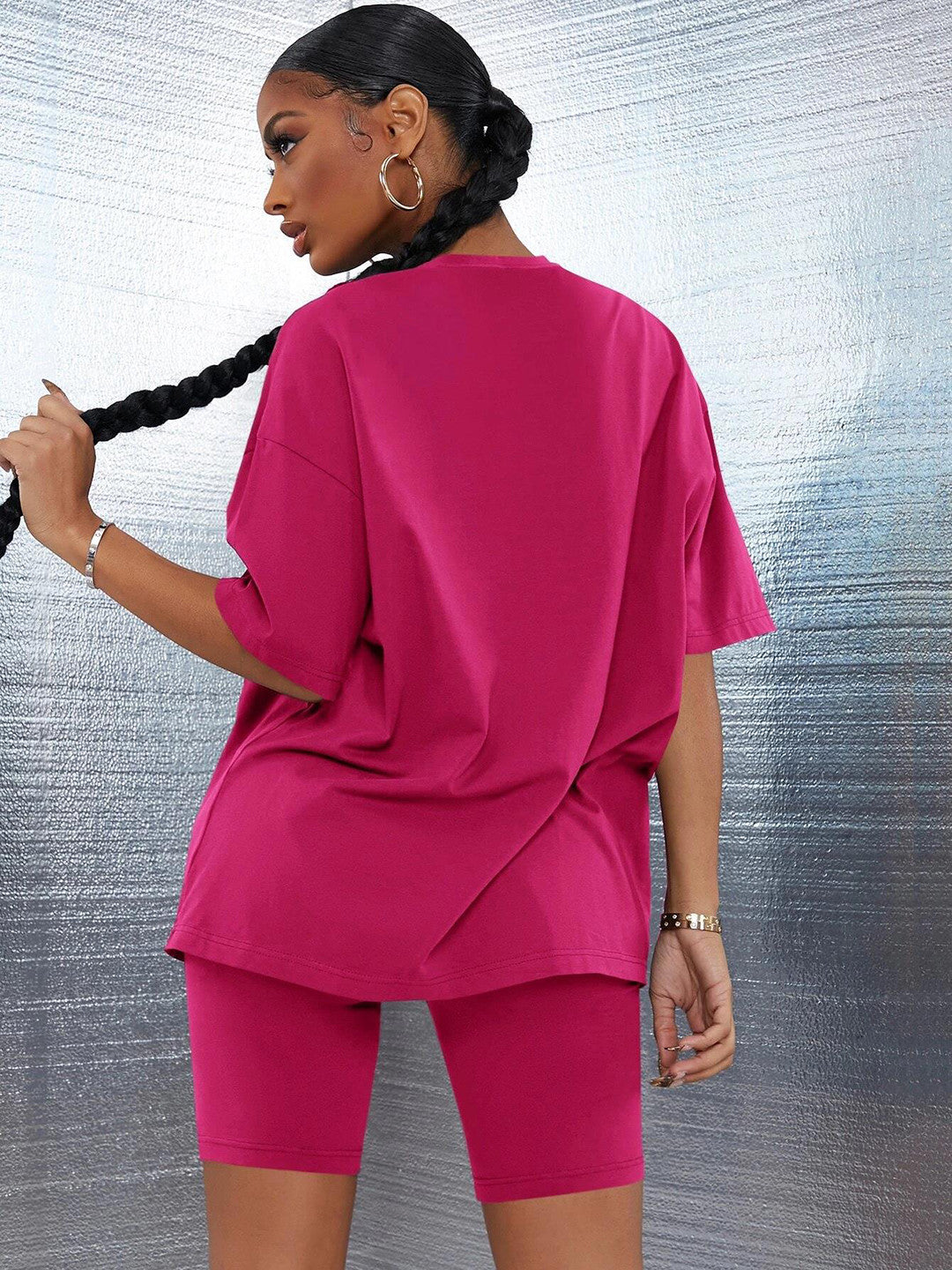 KOTTY Solid Women Round Neck Pink T-Shirt 