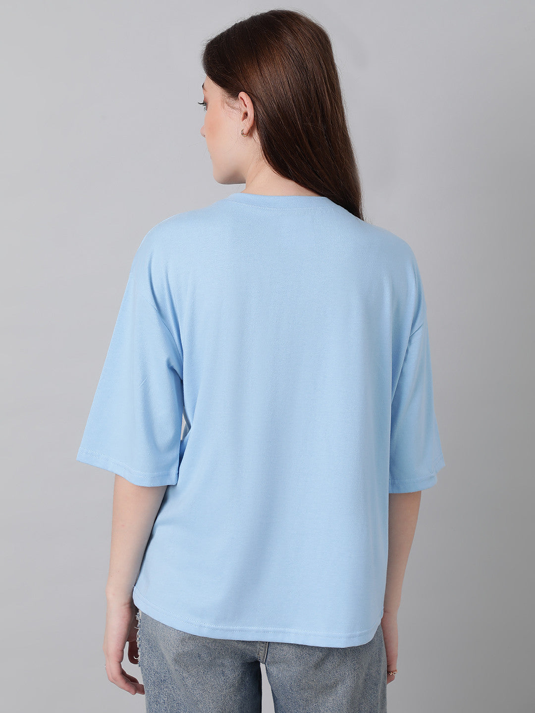 KOTTY Printed Women Round Neck Black T-Shirt 