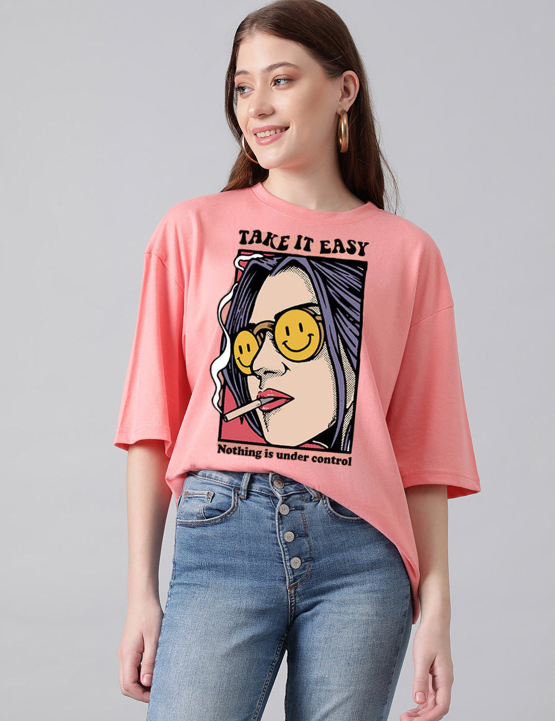 KOTTY Women’s Round Neck Fitted T-Shirt – Soft Stretchable Cotton for Elegant Casual Look