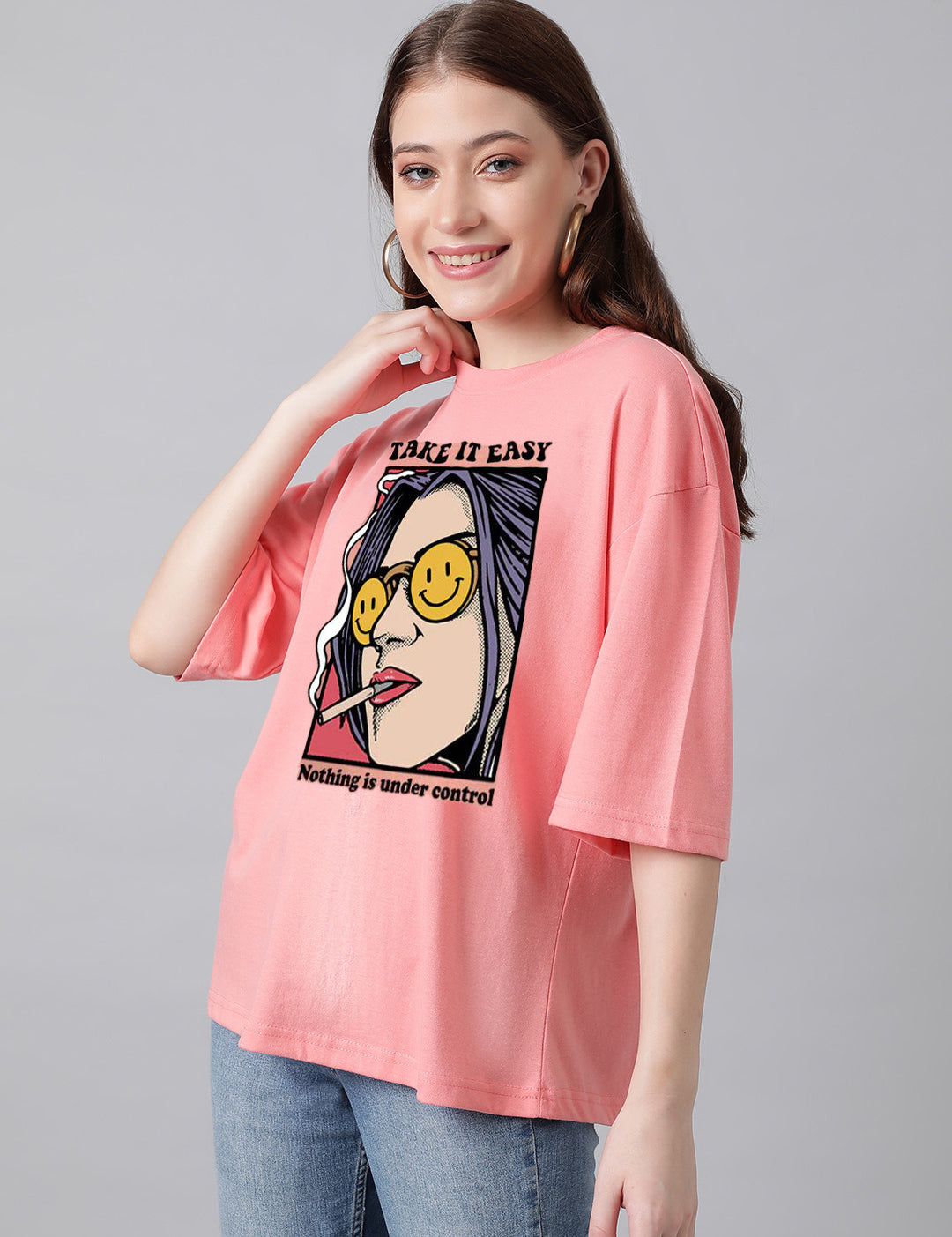 KOTTY Women’s Round Neck Fitted T-Shirt – Soft Stretchable Cotton for Elegant Casual Look
