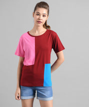 KOTTY Printed Women Round Neck Multicolor T-Shirt 