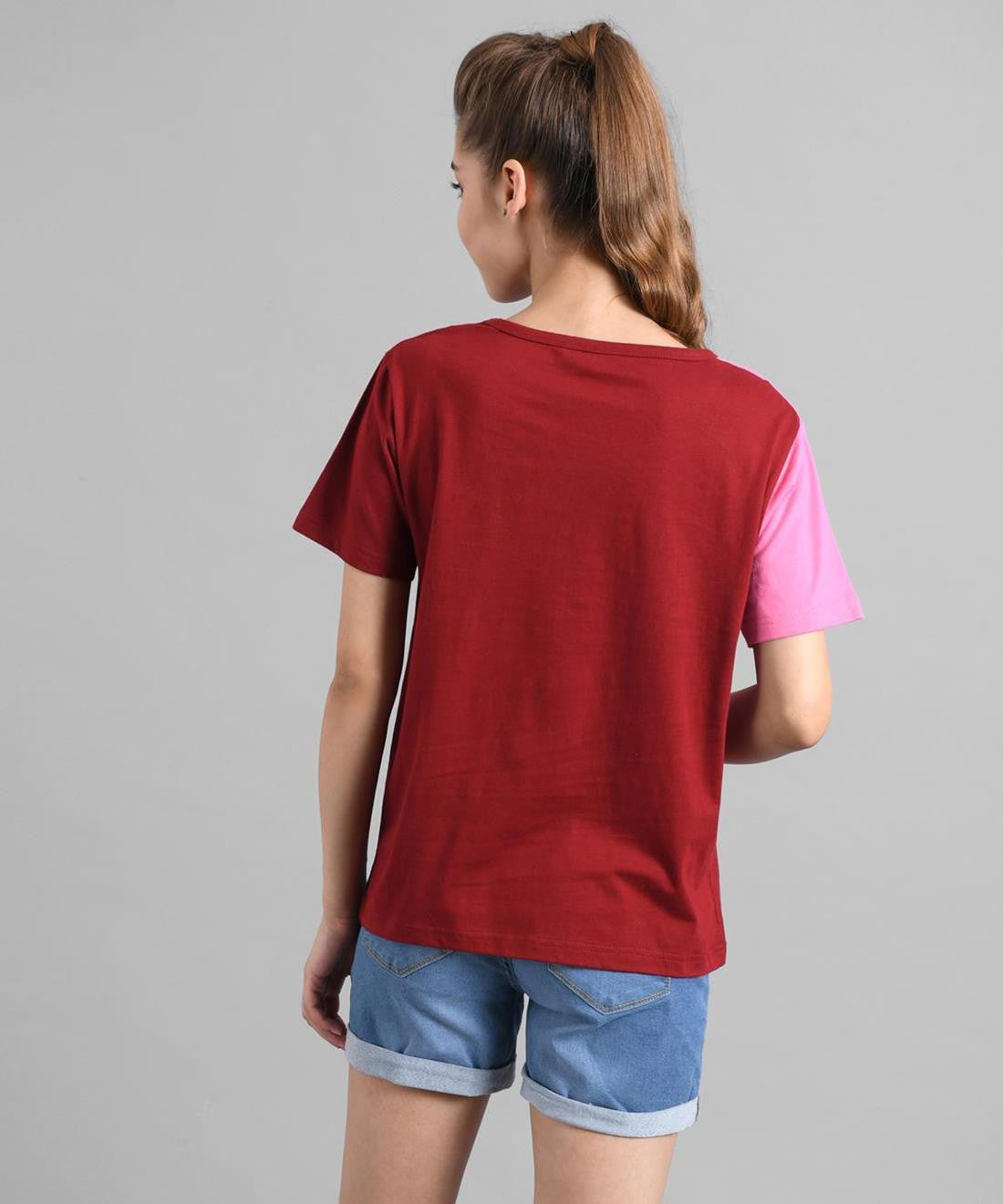 KOTTY Printed Women Round Neck Multicolor T-Shirt 