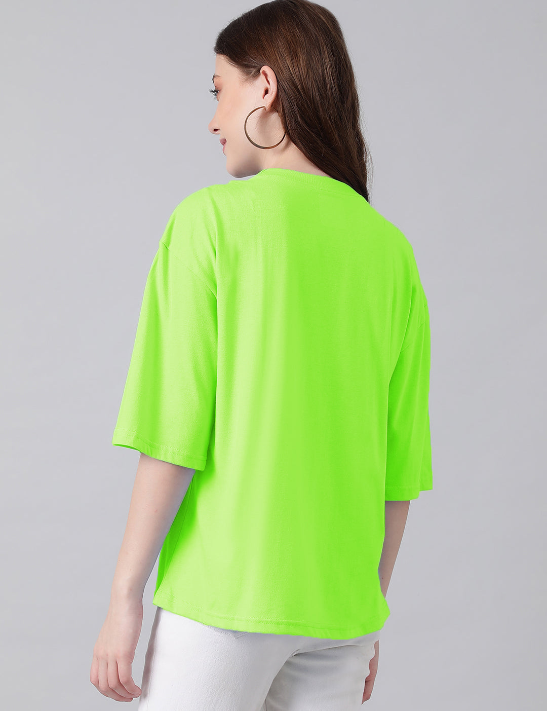 KOTTY Women's Cotton Blend Printed Oversized T-Shirts