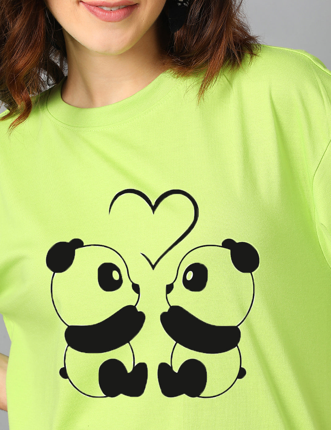 KOTTY Women's Cotton Blend Printed Oversized T-Shirts