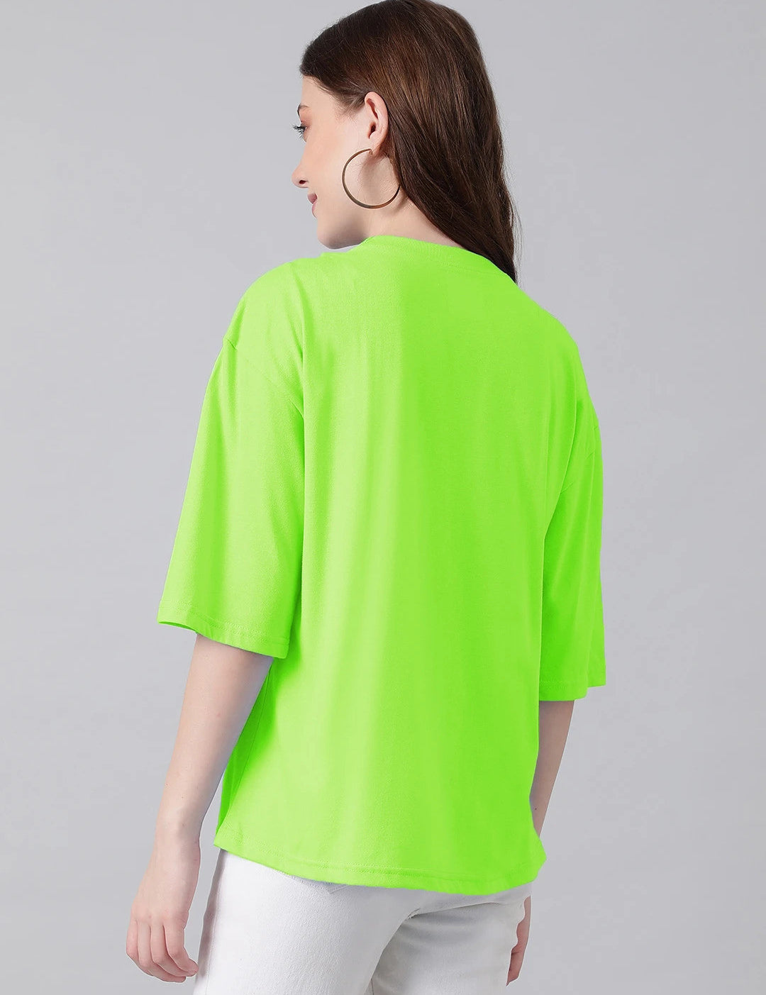 KOTTY Printed Women Round Neck Light Green T-Shirt 