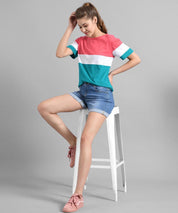 KOTTY Printed Women Round Neck Multicolor T-Shirt 