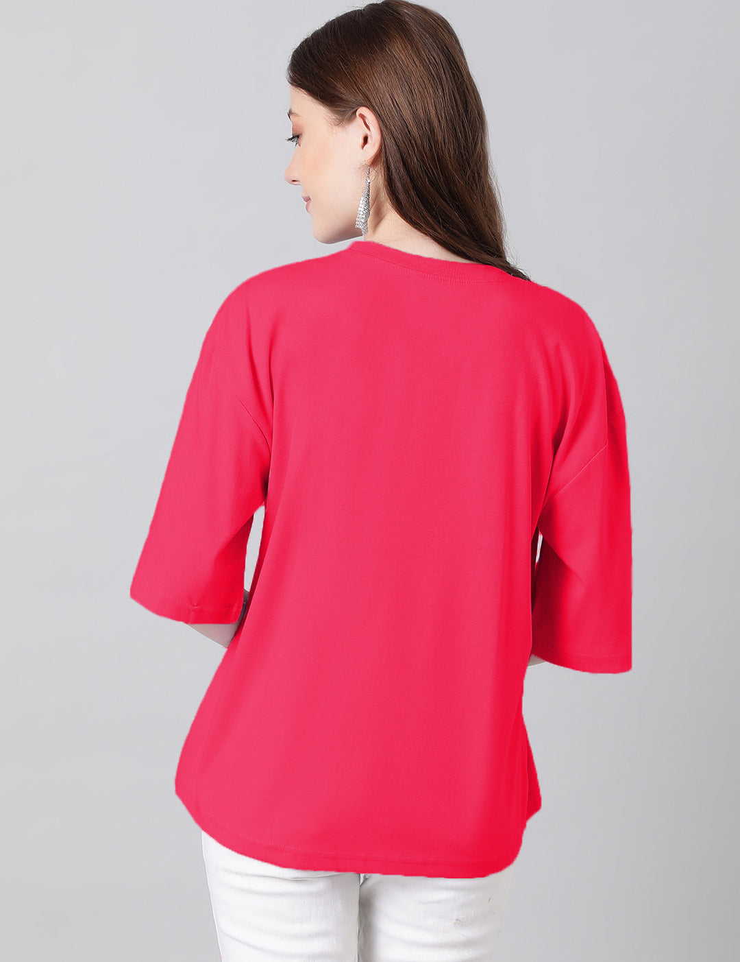 KOTTY Typography Women Round Neck Pink T-Shirt 