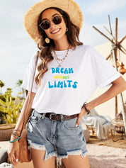KOTTY Typography Women Round Neck White T-Shirt 