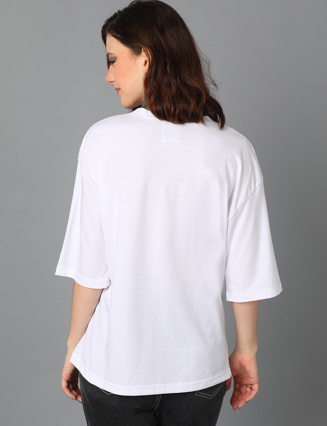 KOTTY Solid Women Round Neck White T-Shirt 
