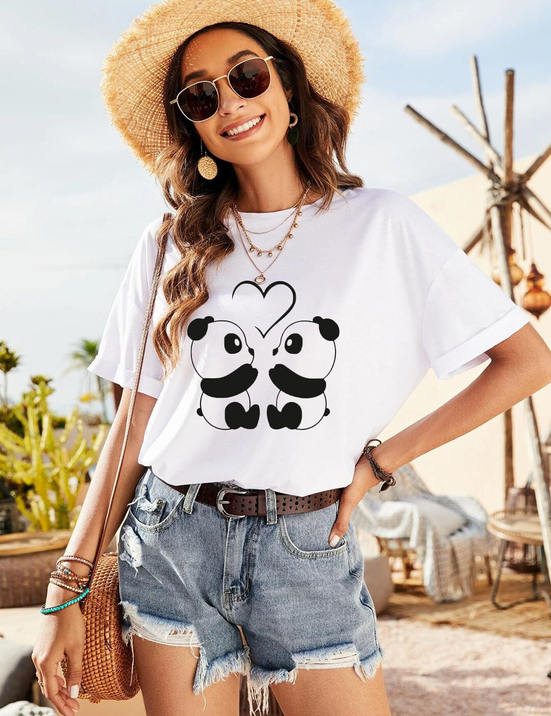 KOTTY Printed Women Round Neck Green T-Shirt 