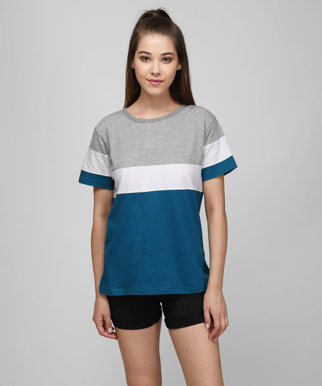 KOTTY Printed Women Round Neck Multicolor T-Shirt 