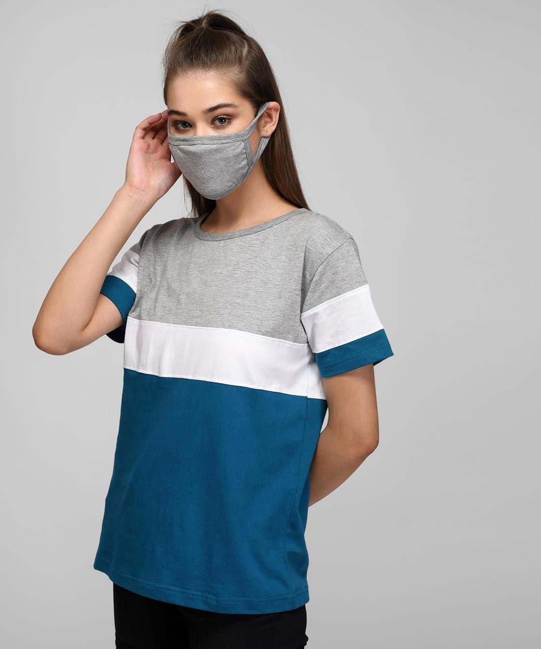 KOTTY Printed Women Round Neck Multicolor T-Shirt 