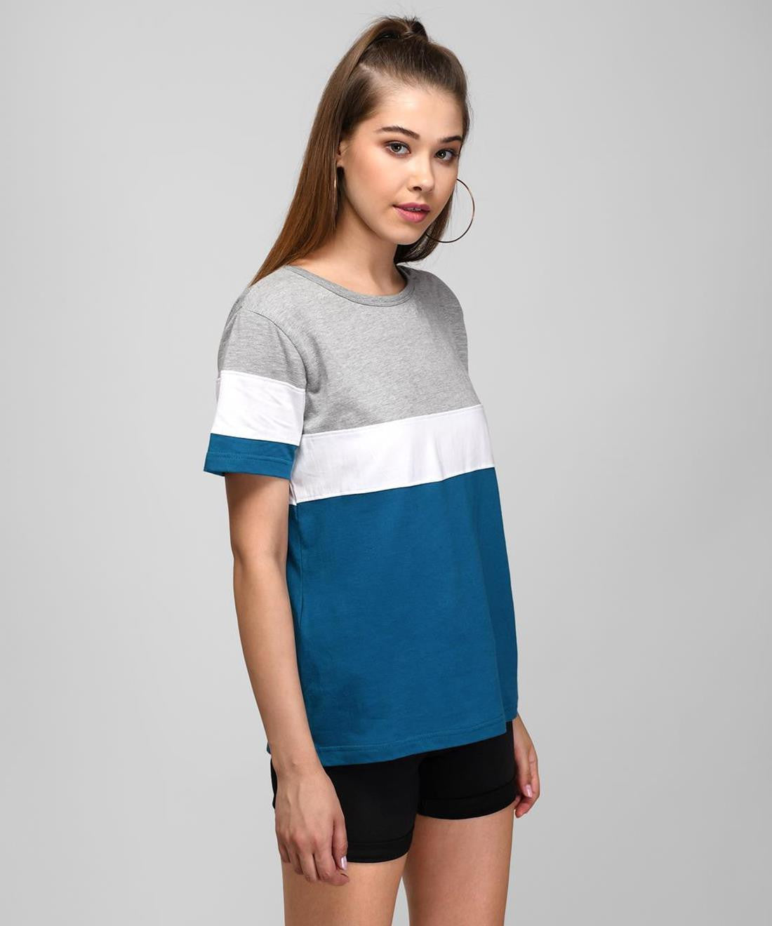 KOTTY Printed Women Round Neck Multicolor T-Shirt 